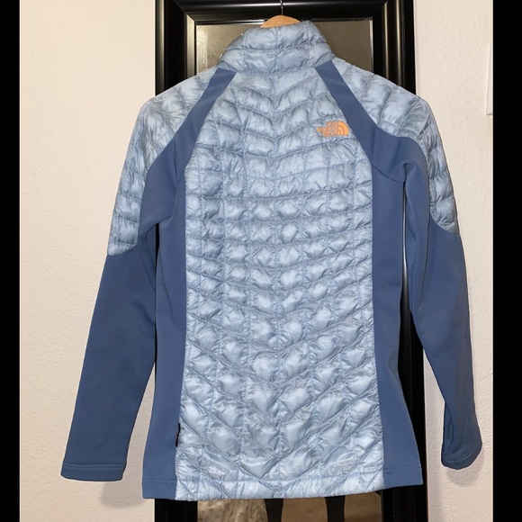 North face blue puffer zip up - Picture 1 of 2